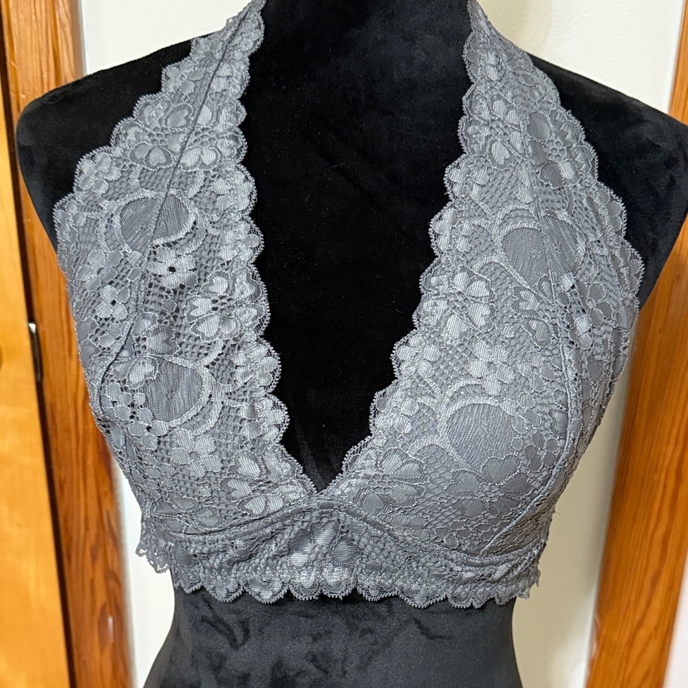 Free People Charcoal Lace Bandeau